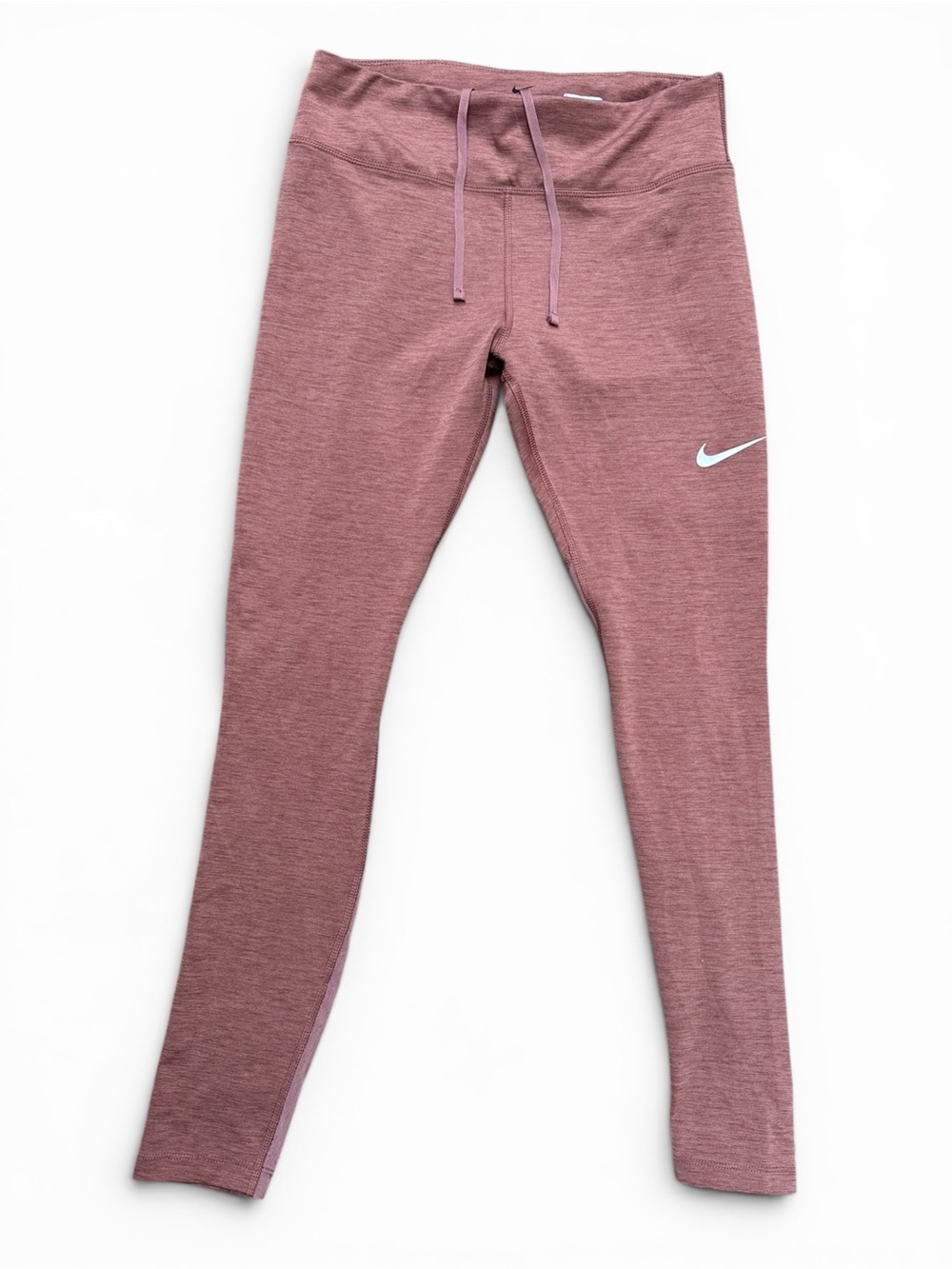 Nike Dri Fit Heathered Mauve Mesh Panel Leggings Medium